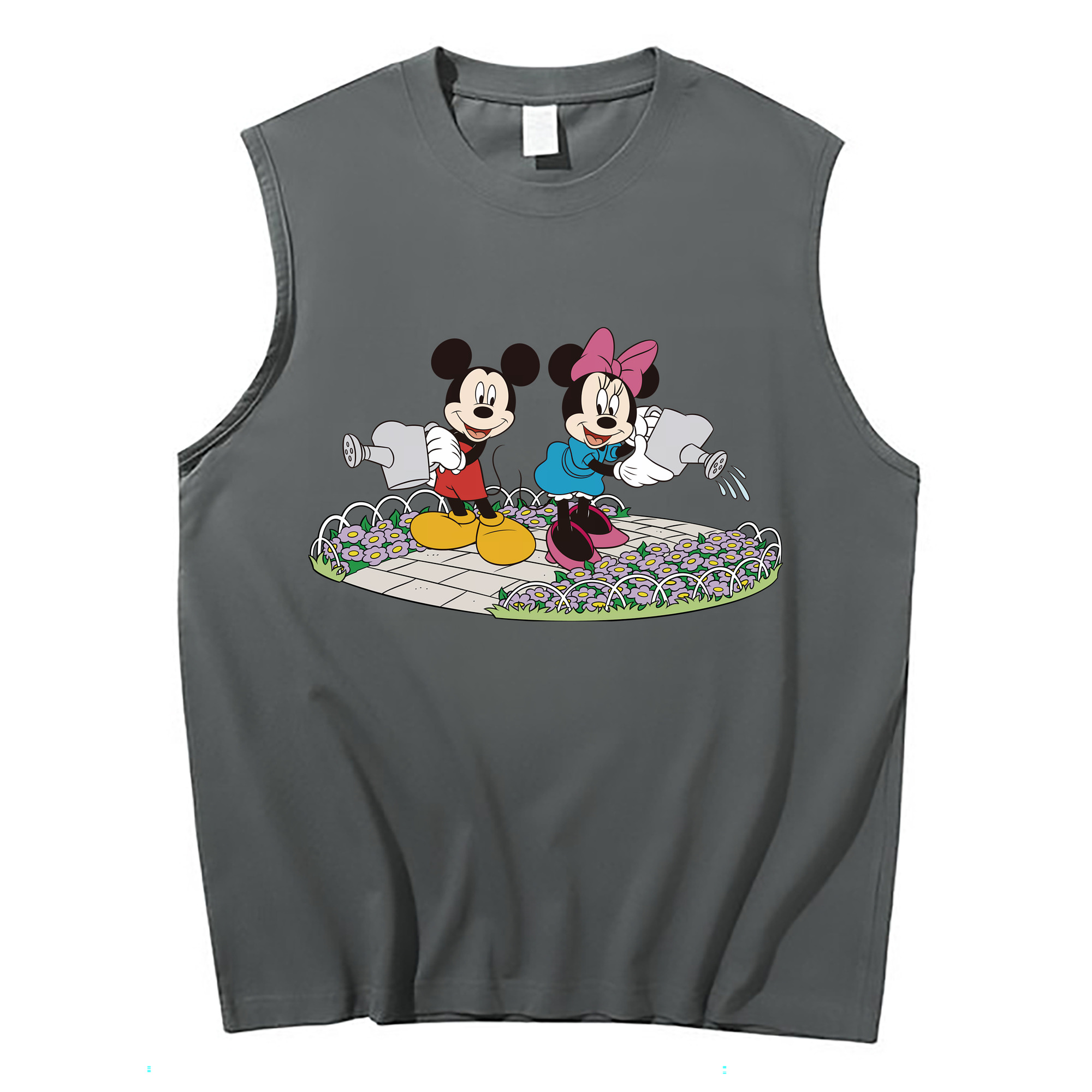 （画像用） ミッキーマウス Mickey Mouse コットン100％タンクトップ（フロントプリント）